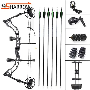 Outdoor Hunting Compound Bow Shooting Competition 30-70lbs Alloy Pully Bow Set With Bow Sight Arrow Rest For Archery Training
Outdoor Hunting Compound Bow Shooting Competition 30-70lbs Alloy Pully Bow Set With Bow Sight Arrow Rest For Archery Training