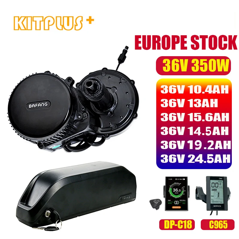 Bafang BBS01B 36В 350 Вт Мотор среднего привода с батареей 36V15.6AH 24.5AH комплект для