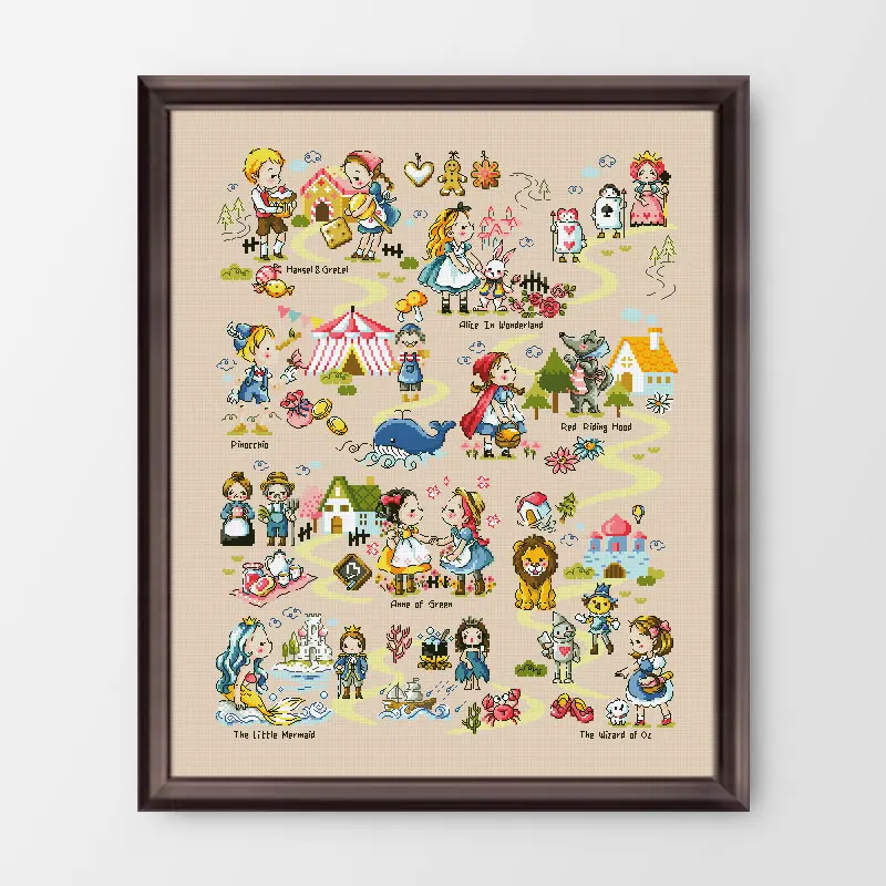 Fishxx 14CT Counted Chinese Cross Stitch Kits set Embroidery Needlework Fairy tale world princess cartoon
Fishxx 14CT Counted Chinese Cross Stitch Kits set Embroidery Needlework Fairy tale world princess cartoon