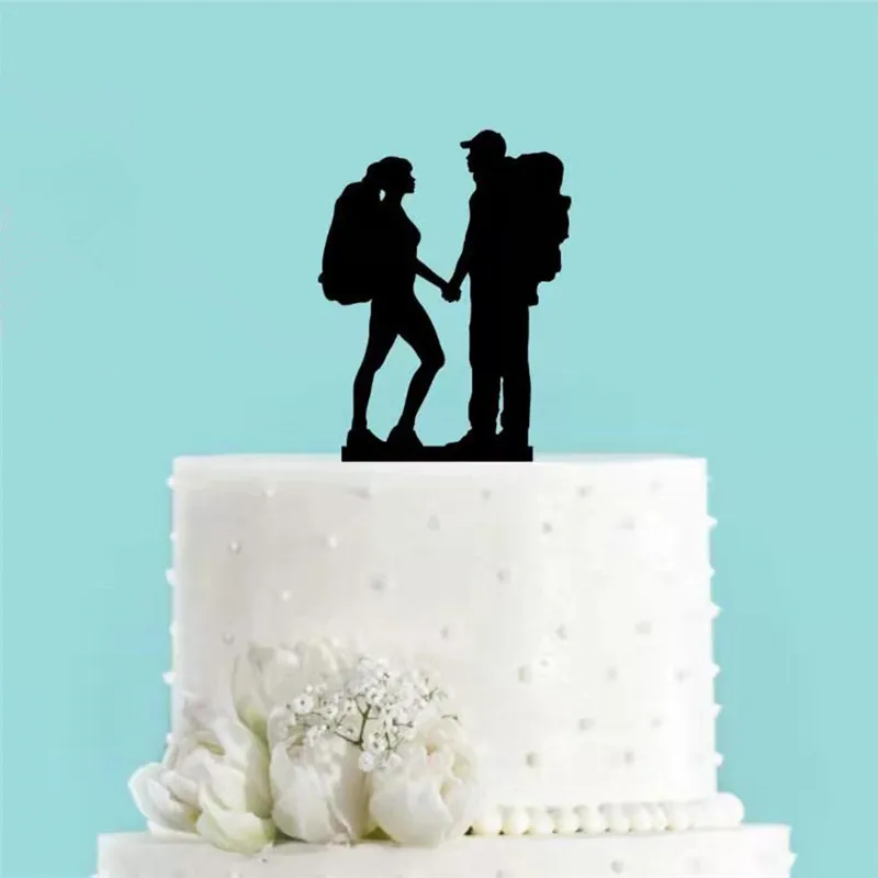 Hiking Couple Wedding Cake Topper Backpacking Bride and Groom Mountain Wedding Acrylic Cake Topper Decorations
Hiking Couple Wedding Cake Topper Backpacking Bride and Groom Mountain Wedding Acrylic Cake Topper Decorations