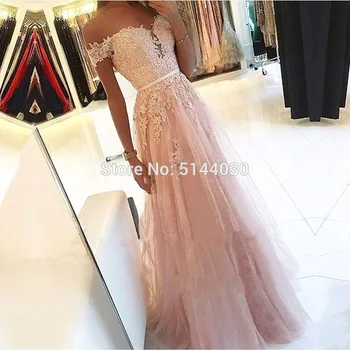 Pink Off the shoulder Lace Appliques Tulle Evening Dresses A Line Party Prom Dresses Formal Gowns Plus size Long Dresses
Pink Off the shoulder Lace Appliques Tulle Evening Dresses A Line Party Prom Dresses Formal Gowns Plus size Long Dresses