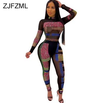 Mesh Rhinestones Sexy Rompers Womens Jumpsuit Transparent Patchwork Long Sleeve Bodysuit Party Club Colorful Bodycon Playsuit
Mesh Rhinestones Sexy Rompers Womens Jumpsuit Transparent Patchwork Long Sleeve Bodysuit Party Club Colorful Bodycon Playsuit