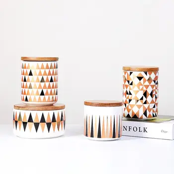 Ceramics Storage Bottles Jar Storage Creative Nordic Style Marble Pattern Container Kitchen Seasoning Tank With Wooden Cover
Ceramics Storage Bottles Jar Storage Creative Nordic Style Marble Pattern Container Kitchen Seasoning Tank With Wooden Cover