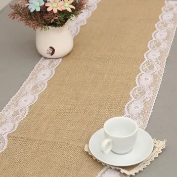 Useful Lace Vintage Natural Burlap Jute Hessian Table Runner Cloth Wedding Decor Table Decoration Christmas Party Desktop Decor 
Useful Lace Vintage Natural Burlap Jute Hessian Table Runner Cloth Wedding Decor Table Decoration Christmas Party Desktop Decor