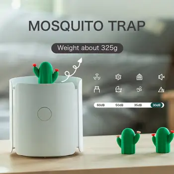 

Cactus Mosquito Trap Physical Mosquito Killer Repellent USB Flying Pests Repeller Lamp for Indoor Photocatalysis Mute