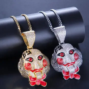 Hip Hop Iced Out AAA CZ 6ix9ine Chain Clown 69 Tekashi69 Necklace & Pendant 3D Saw Billy Inspired Necklace
Hip Hop Iced Out AAA CZ 6ix9ine Chain Clown 69 Tekashi69 Necklace & Pendant 3D Saw Billy Inspired Necklace