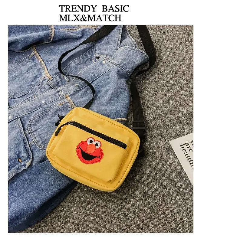 Japanese Korean INS Super Fire Sesame Street Cartoon Cute Small Shoulder Bag Retro Contrast Color Wide-Strap Shoulder Bag
Japanese Korean INS Super Fire Sesame Street Cartoon Cute Small Shoulder Bag Retro Contrast Color Wide-Strap Shoulder Bag