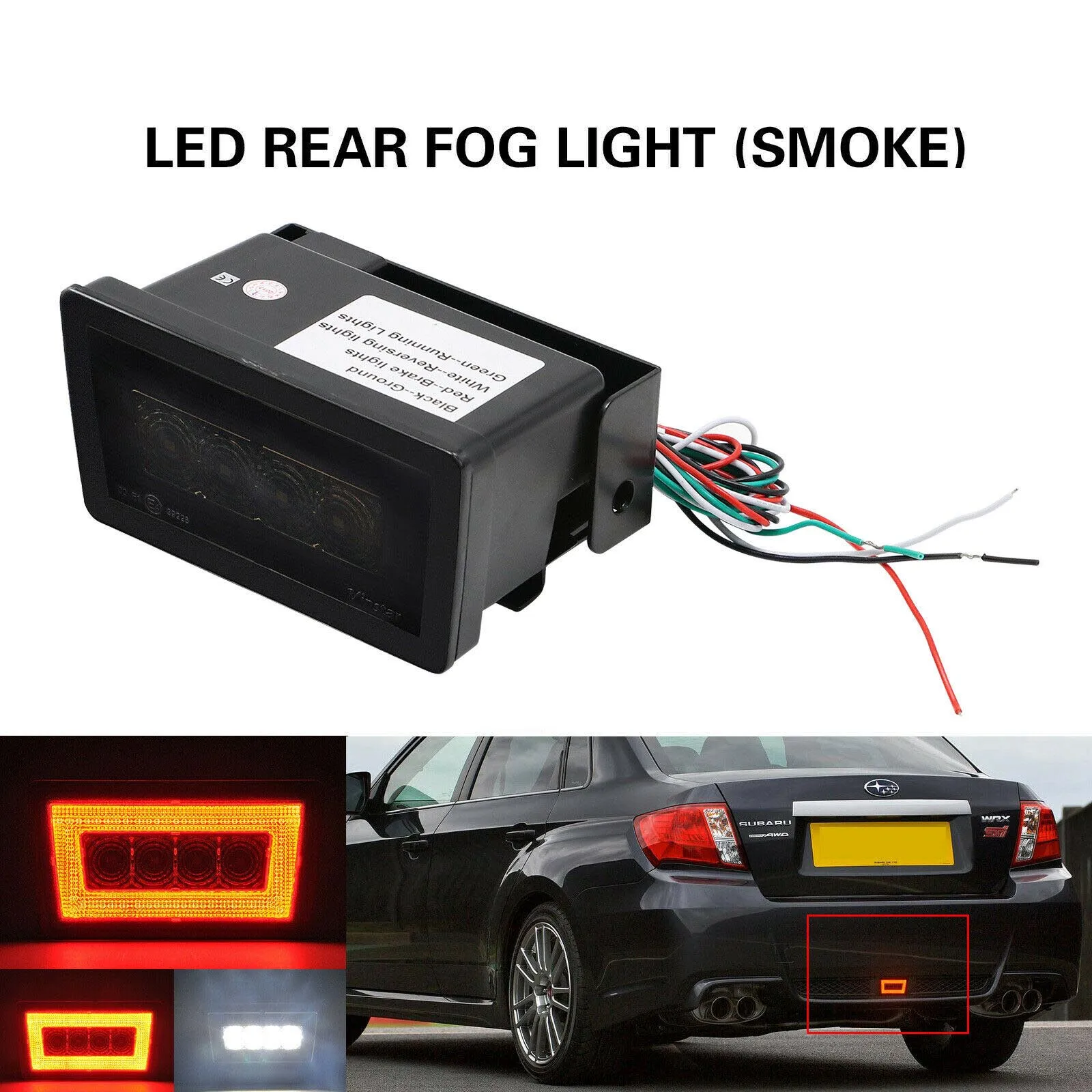Smoked lens 3-In-1 LED Rear Fog Light Brake Lamp Reversing Light For Subaru2011-2018 WRX STI XV or impreza GP
Smoked lens 3-In-1 LED Rear Fog Light Brake Lamp Reversing Light For Subaru2011-2018 WRX STI XV or impreza GP