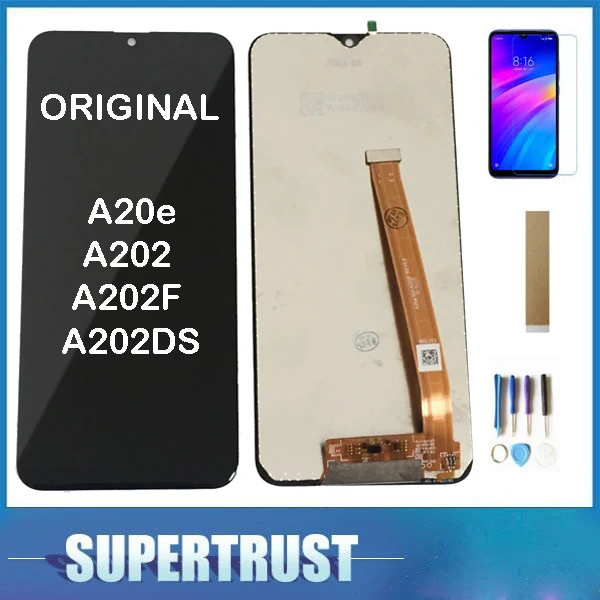 Оригинальный Для Samsung Galaxy A20E A202 A202F A202DS / A10E A102 2019 SM A102U ЖК дисплей сенсорный экран с