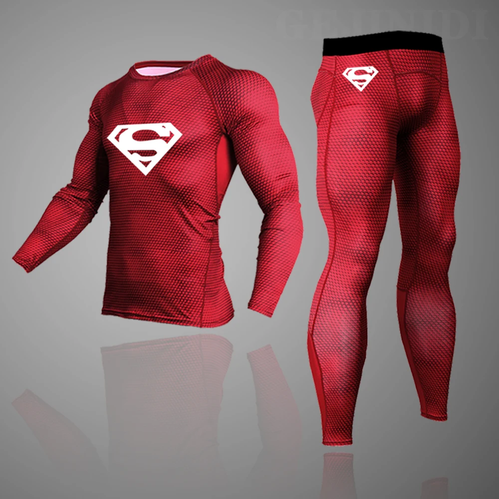 

Outdoor Men's Running Casual Sportswear Compression Sports Set Male Gym Fitness Shirt Stretch Exercise Tights Track Suit