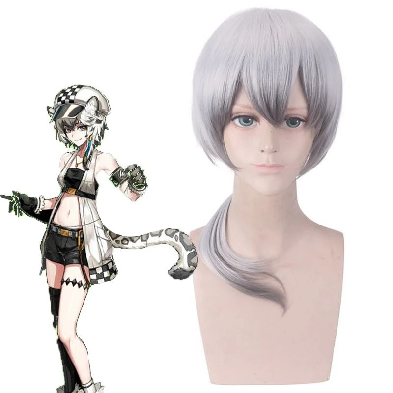 Arknights Cliffheart Cosplay Wigs High-temperature Fiber Synthetic Gray Black Gradient Short Hair Peluca Anime Costume Wig
Arknights Cliffheart Cosplay Wigs High-temperature Fiber Synthetic Gray Black Gradient Short Hair Peluca Anime Costume Wig