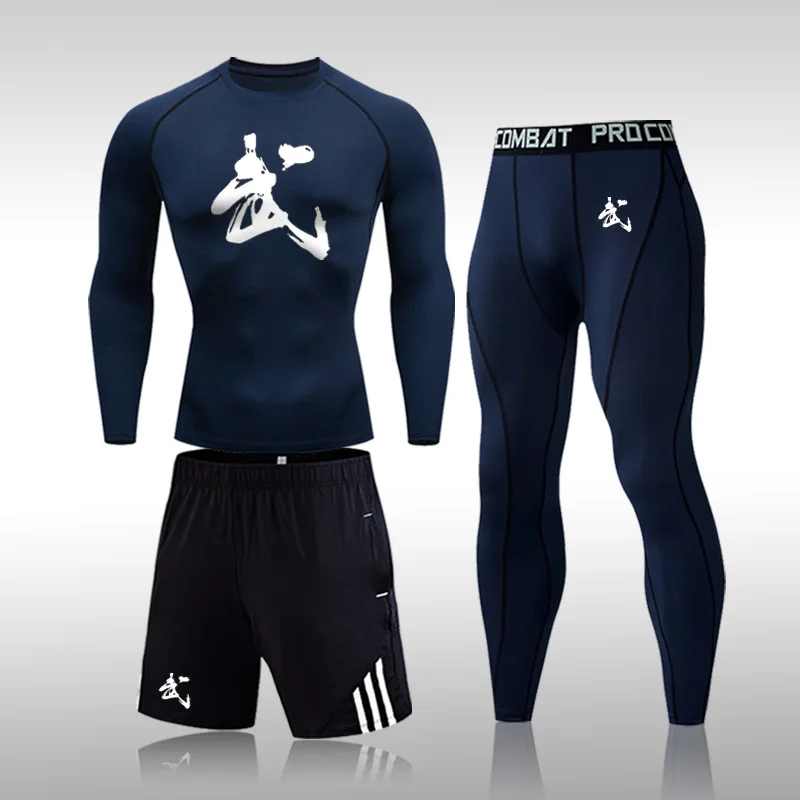 Men Sportswear 3 Pcs/Set Male Tracksuit Compression Sports Gym Fitness Chinese Style Clothes Running Jogging Workout Sport Suits
Men Sportswear 3 Pcs/Set Male Tracksuit Compression Sports Gym Fitness Chinese Style Clothes Running Jogging Workout Sport Suits