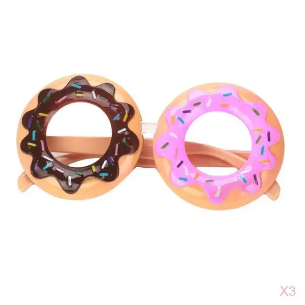 

1 Pair of Donut Shaped Sunglasses Funny Party Eyeglasses Costume for Kids & Adults Cute party Dressing Up Props Eye Glasses