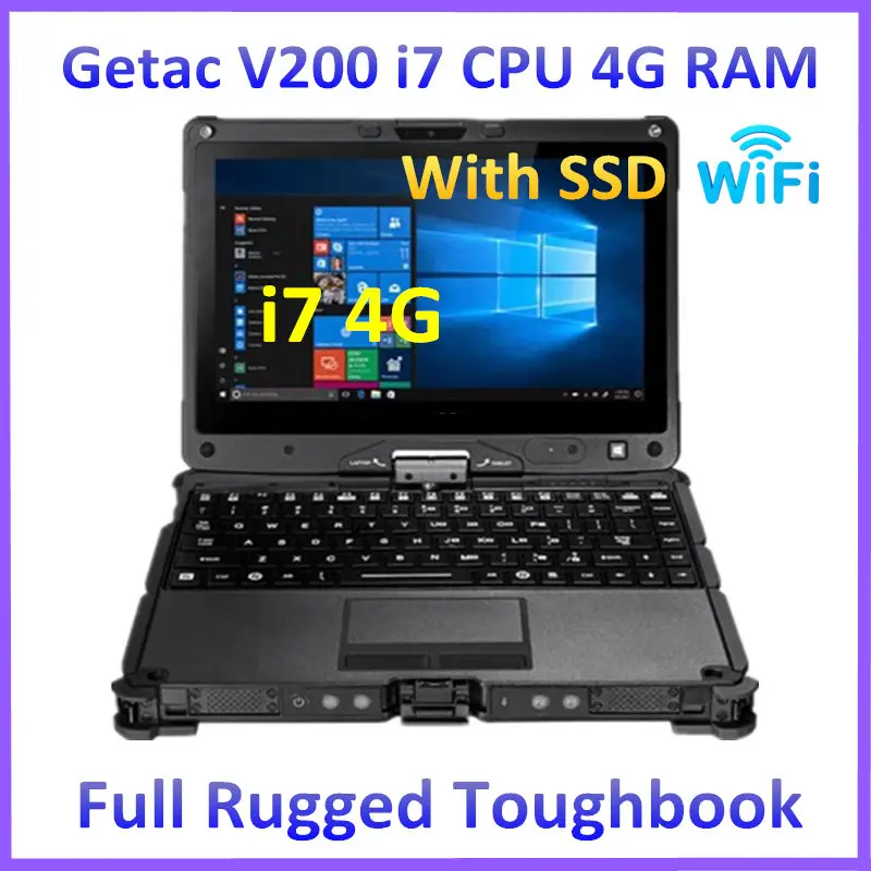 2021 популярный бывший в употреблении ноутбук компьютер Getac V200 i7 ЦП 4G ОЗУ сенсорный