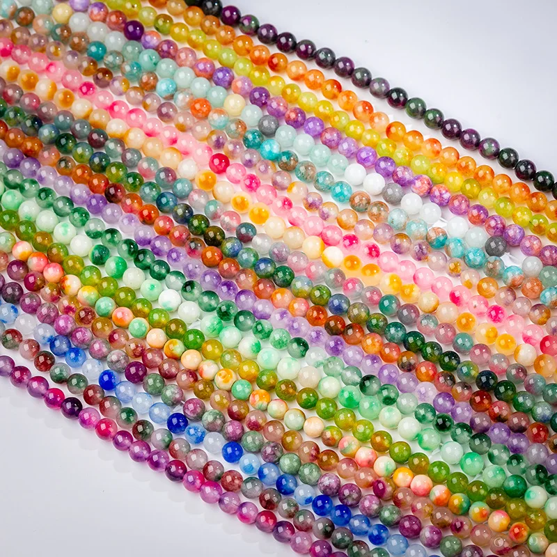 Natural white stone plus color beads 6-10mm semi-finished mixed color agate beads jewelry making necklace DIY bracelet 39cm
Natural white stone plus color beads 6-10mm semi-finished mixed color agate beads jewelry making necklace DIY bracelet 39cm
