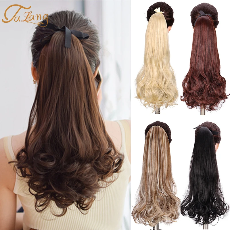 TALANG 18'' Long Curly Synthetic Ponytail Light Brown Drawstring Clip In Ponytail Hair Extensions Heat Resistant Hair Tail
TALANG 18'' Long Curly Synthetic Ponytail Light Brown Drawstring Clip In Ponytail Hair Extensions Heat Resistant Hair Tail