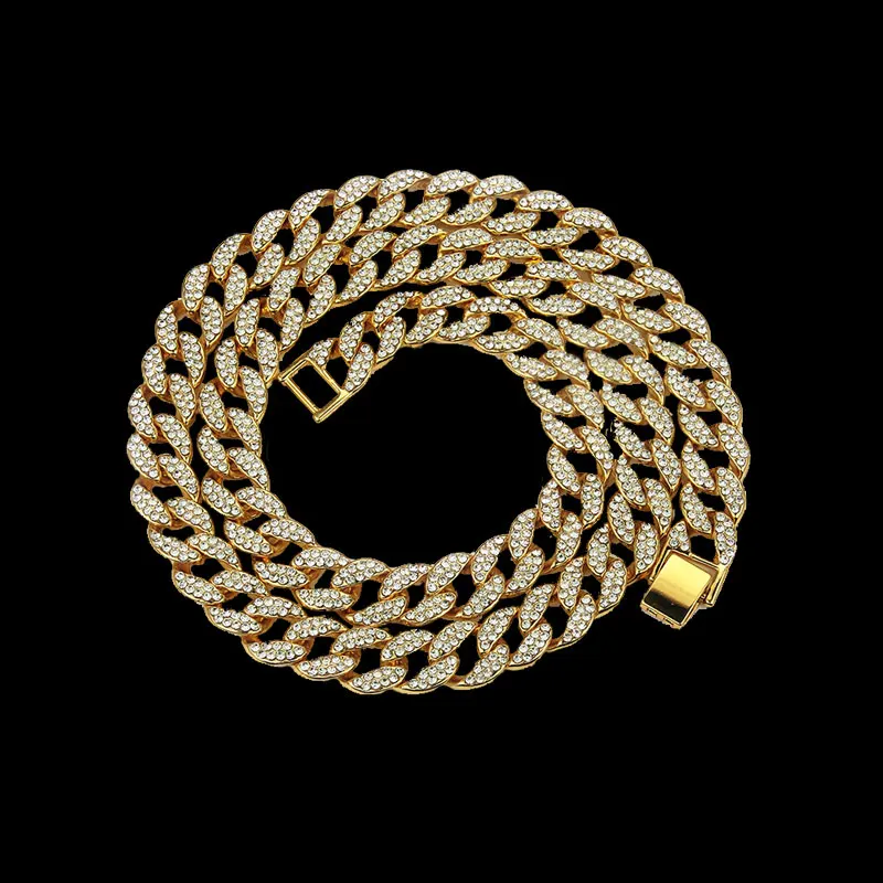 Fashion Gold Color Rhinestone Necklace for Women Men Miami Cuban Big Hip Hop Necklace 16/18/20/24 Inch Jewelry
Fashion Gold Color Rhinestone Necklace for Women Men Miami Cuban Big Hip Hop Necklace 16/18/20/24 Inch Jewelry