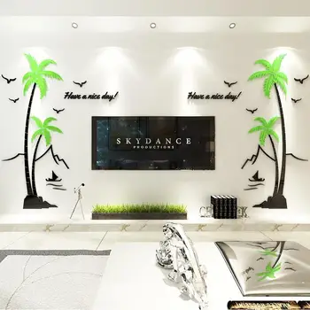 Coconut Tree Wall Sticker Two Style Living Room Decorations Wall Decal 1 Piece Home Decor Wallpaper 3D Acrylic Wall Sticker Gift
Coconut Tree Wall Sticker Two Style Living Room Decorations Wall Decal 1 Piece Home Decor Wallpaper 3D Acrylic Wall Sticker Gift