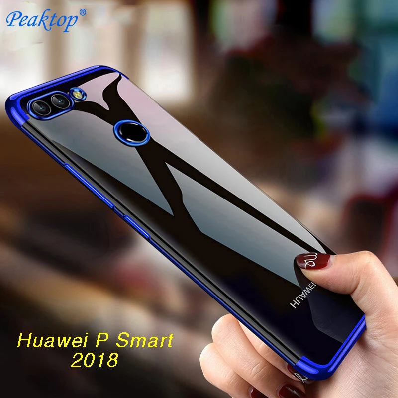 Чехол для Huawei P Smart 2018 бампер с покрытием Y6 Y7 Y9 2019 мягкая прозрачная задняя крышка