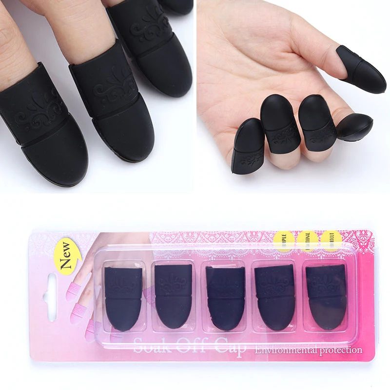 ELECOOL 5Pcs/Set Silicone Reusable Polish Remover Tips Tools Wrap Nail Art Finger Cap Clip UV Soak Off Gel Polish Remover TSLM2
ELECOOL 5Pcs/Set Silicone Reusable Polish Remover Tips Tools Wrap Nail Art Finger Cap Clip UV Soak Off Gel Polish Remover TSLM2