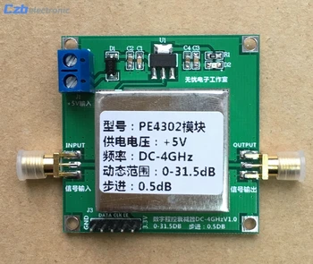 DC PE4302 Digital RF Step Attenuator Module High Linearity DSA 0.5dB-31.5dB Bandwidth: 1MHz to 4GHz
DC PE4302 Digital RF Step Attenuator Module High Linearity DSA 0.5dB-31.5dB Bandwidth: 1MHz to 4GHz