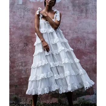 Ordifree 2020 Summer Boho Women Maxi Cake Dress Spaghetti Strap White Lace Crochet Long Tunic Beach Dress
Ordifree 2020 Summer Boho Women Maxi Cake Dress Spaghetti Strap White Lace Crochet Long Tunic Beach Dress