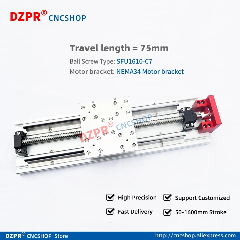 75mm X Y Z AIXS Linear Actuator System with Nema34 stepper motor bracket Linear Stage Slide Module for DIY CNC part
75mm X Y Z AIXS Linear Actuator System with Nema34 stepper motor bracket Linear Stage Slide Module for DIY CNC part