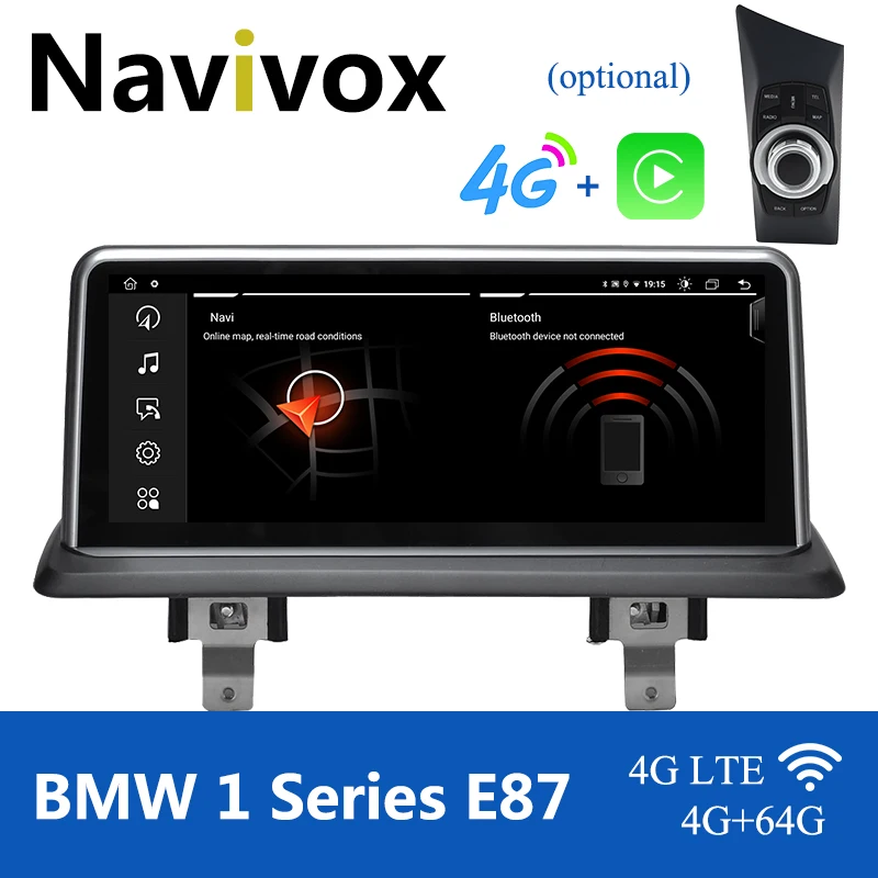 Navivox Car Auto Radio 4+64G For BMW Series 1 E87 E81 E82 E88 CCC CIC 2005-2012 Android Wireless Carplay 4G LTE GPS IPS Screen | Автомобили