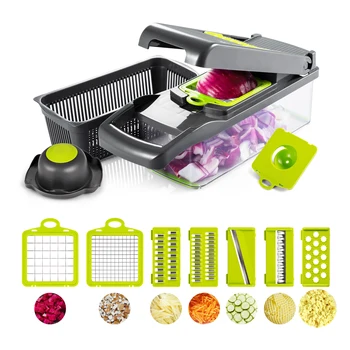 Vegetable Shredder Mandoline Slicer Shredder 10 in 1 Vegetable Shredder Potato Onion Shredd Slicer (with container black)
Vegetable Shredder Mandoline Slicer Shredder 10 in 1 Vegetable Shredder Potato Onion Shredd Slicer (with container black)