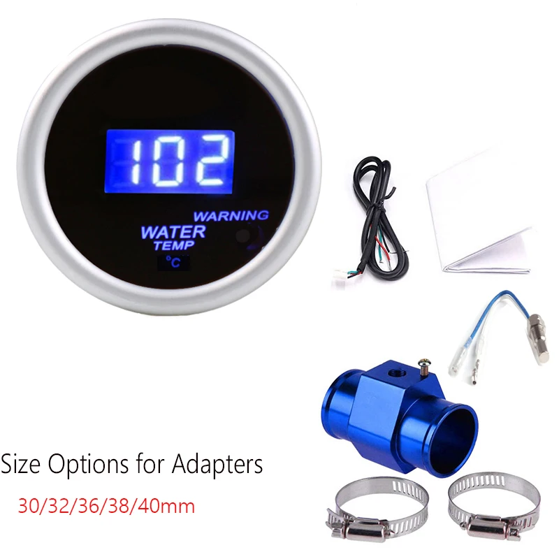 52mm Motorcycle Thermometer Digital Car Water Temperature Gauge 40~150 Celsius With Water Temp Joint Pipe Adapter 1/8NPT Sensor
52mm Motorcycle Thermometer Digital Car Water Temperature Gauge 40~150 Celsius With Water Temp Joint Pipe Adapter 1/8NPT Sensor