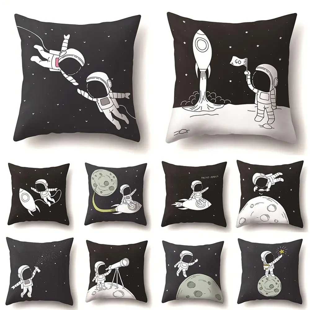 Creativity Child Space Astronaut Quality Peach Skin Cashmere Square Sofa Cushion Cover Waist Pillowcase Comfortable Home Decor
Creativity Child Space Astronaut Quality Peach Skin Cashmere Square Sofa Cushion Cover Waist Pillowcase Comfortable Home Decor