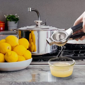 Lemon Squeezer - New Stainless Steel Manual Lemon Juicer, Lemon Lime Squeezer Press with High Strength, Silicone Handle
Lemon Squeezer - New Stainless Steel Manual Lemon Juicer, Lemon Lime Squeezer Press with High Strength, Silicone Handle