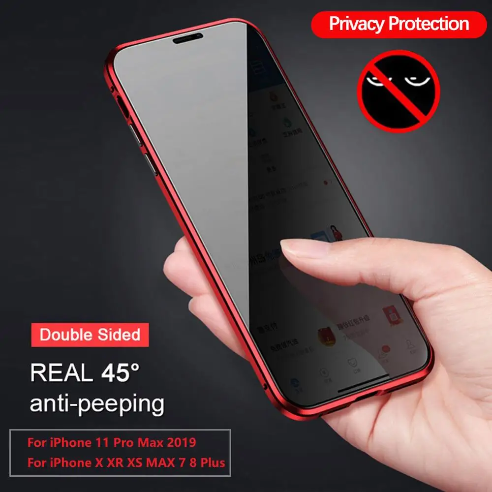 Privacy Magnetic Case for iPhone XS MAX XR X 8 7 11 Pro Max 360 Full Anti Peeping Tempered Glass Cover For Samsung Note 10 Plus
Privacy Magnetic Case for iPhone XS MAX XR X 8 7 11 Pro Max 360 Full Anti Peeping Tempered Glass Cover For Samsung Note 10 Plus