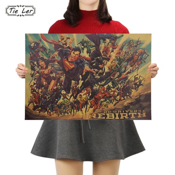 TIE LER Movie Justice League Poster Vintage Character Kraft Paper Poster Home Art Decoration Wall Stickers 50.5x35cm
TIE LER Movie Justice League Poster Vintage Character Kraft Paper Poster Home Art Decoration Wall Stickers 50.5x35cm