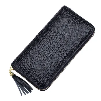 Women purse crocodile zipper bag real leather authentic leather tassel medium-long wallet clip can be used for mobile phone
Women purse crocodile zipper bag real leather authentic leather tassel medium-long wallet clip can be used for mobile phone