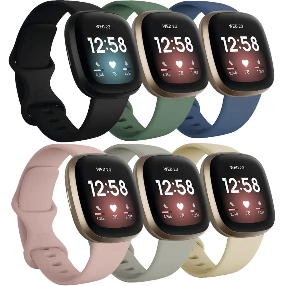3 шт. ремешок для наручных часов Fitbit Versa Ремень спортивный силиконовый Браслет