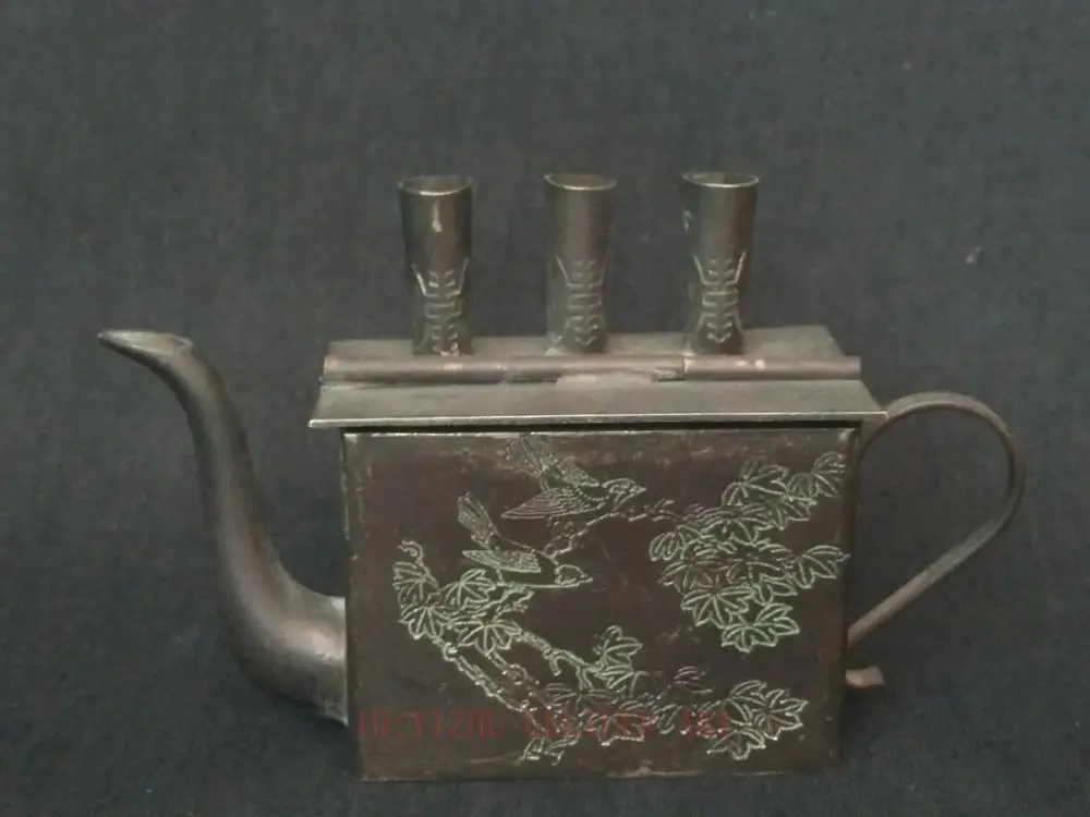 YIZHU CULTUER ART Decoration Collection Old China Bronze Carving Flowers Bird Water Drop Pen Rack
YIZHU CULTUER ART Decoration Collection Old China Bronze Carving Flowers Bird Water Drop Pen Rack