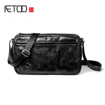 AETOO Men's leather shoulder bag, vintage casual stiletto bag, soft leather men's bag
AETOO Men's leather shoulder bag, vintage casual stiletto bag, soft leather men's bag