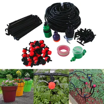 DIY Micro Drip Irrigation Auto Timer Self Plant Watering 25M Garden Watering Hose Drippers Hose System with Adjustable Drippers
DIY Micro Drip Irrigation Auto Timer Self Plant Watering 25M Garden Watering Hose Drippers Hose System with Adjustable Drippers