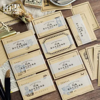 

30sheets/pack Memo Daily Plan Kraft Paper Word book Kids school stationery diary Sticky Notes pad office supplies Stickers