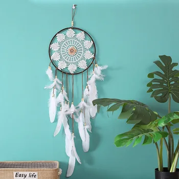 Handmade Dream Catchers Hanging White Lace Flower Dreamcatcher Wind Chimes Indiana Feather Pendant Creative Car Decoration
Handmade Dream Catchers Hanging White Lace Flower Dreamcatcher Wind Chimes Indiana Feather Pendant Creative Car Decoration