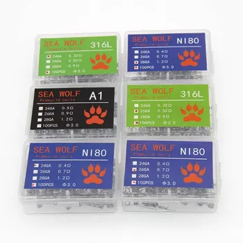 SEA WOLF 100pcs/box Electronic Cigarette RDA RBA RTA Wick Wire Coil NI80 Premade Coils 24 26 28GA A1 Heating Wire SS316L
SEA WOLF 100pcs/box Electronic Cigarette RDA RBA RTA Wick Wire Coil NI80 Premade Coils 24 26 28GA A1 Heating Wire SS316L