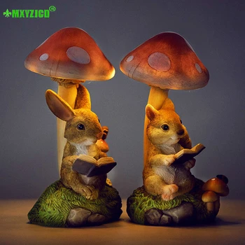 Rabbit Hedgehog Night Light Decoration Sitting Under A Mushroom Reading Book Small Animal Sculpture Crafts Desktop Decoration
Rabbit Hedgehog Night Light Decoration Sitting Under A Mushroom Reading Book Small Animal Sculpture Crafts Desktop Decoration