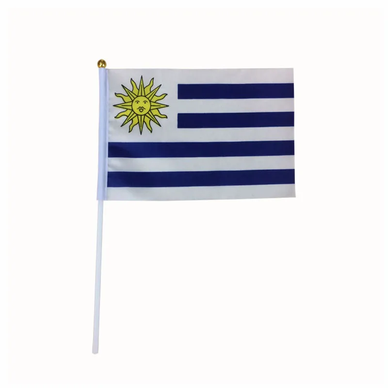 hand waving flag,Wholesale promotion polyester flag,14*21 cm Uruguay flag 100PCS/LOT
hand waving flag,Wholesale promotion polyester flag,14*21 cm Uruguay flag 100PCS/LOT