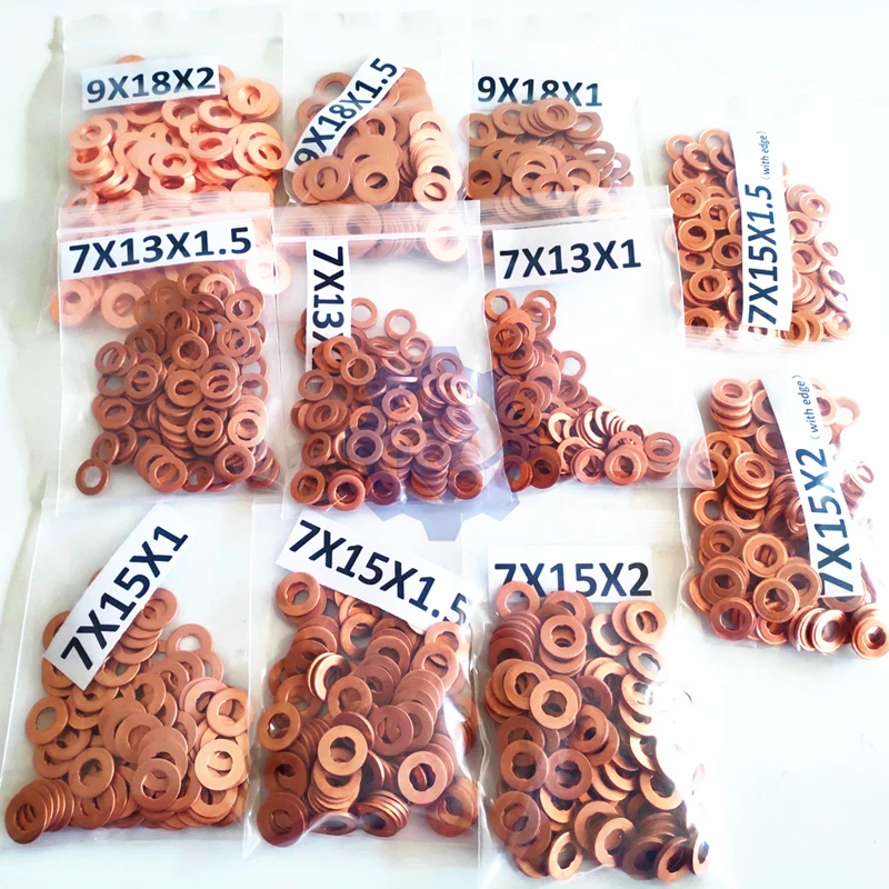 7x15mm/9x18mm Diesel Common Rail Injector Copper Seal Washer Gasket Ring Repair Kits
7x15mm/9x18mm Diesel Common Rail Injector Copper Seal Washer Gasket Ring Repair Kits