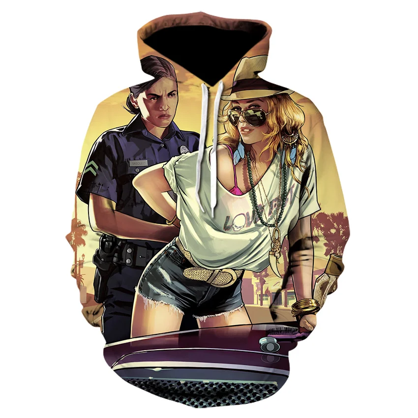 Толстовка Grand Theft Auto GTA 5 с 3D принтом новинка 2021 мужские/женские толстовки мужская