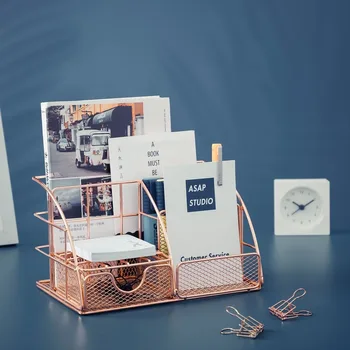 Rose Gold Ladies Desktop Storage Box, Multi-Purpose Desktop Storage Box, with Pen Holder, Paper Storage Box and Drawer WJ907
Rose Gold Ladies Desktop Storage Box, Multi-Purpose Desktop Storage Box, with Pen Holder, Paper Storage Box and Drawer WJ907
