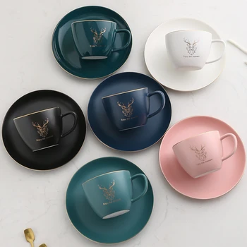 Nordic Porcelain Coffee Cup Eco Friendly Gold Tea Cups and Saucer Sets Vintage Cup Stand Small Spoon Copo Summer Cups AC50BD
Nordic Porcelain Coffee Cup Eco Friendly Gold Tea Cups and Saucer Sets Vintage Cup Stand Small Spoon Copo Summer Cups AC50BD