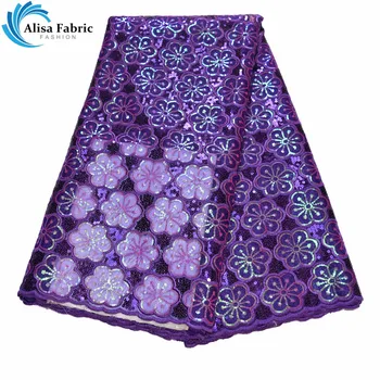 Purple Lace Design African Lace Fabric With Sequins French Tulle Lace Fabrics With Embroidery 5 Yards/pcs For Home Decoration
Purple Lace Design African Lace Fabric With Sequins French Tulle Lace Fabrics With Embroidery 5 Yards/pcs For Home Decoration
