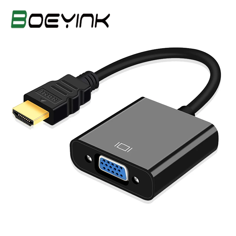 

BoeYink HDMI To VGA Adapter Cable HDMI VGA Converter Cable Support 1080P With Audio Cable For HDTV XBOX PS3 PS4 Laptop TV Box